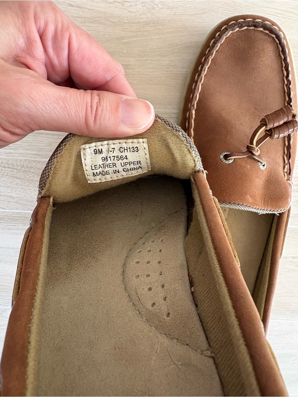 Sperry Tan/Brown Leather Boat Shoes Women's 9 EUC Preppy Nautical Old Money Chic - Picture 6 of 7